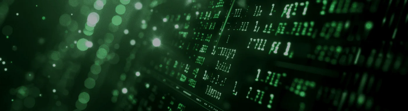 Green cascading data pattern used in the LottoChamp branding